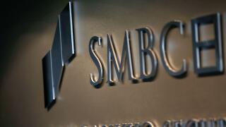 SMBC Nikko Securities' logo is pictured at its headquarters in Tokyo, Japan December 5, 2017. Picture taken December 5, 2017.  REUTERS/Kim Kyung-Hoon