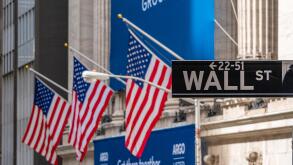 Wall Street sign near New York Stock Exchange