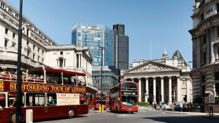 The Bank of England in The CIty of London
