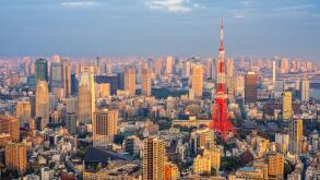 Tokyo aerial panoramic view
