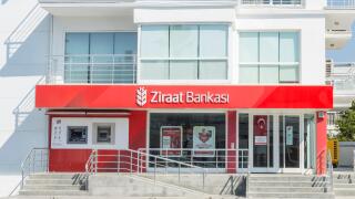 At Ziraat Bank in Marmaris, Turkey - June 24, 2018 : Ziraat bank in Engin boulevard in Marmaris, Mugla, Turkey