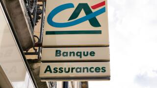 Bordeaux , Aquitaine / France - 08 16 2020 : Credit Agricole banque assurances text and sign logo ca on french bank agency facade store office