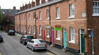 Terraced houses, Chester, Cheshire, England, UK