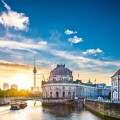 Berlin, Germany view of Museum Island and Television Tower.