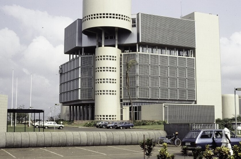 BOAD building Lome in 1981 attrib By Fred P. M. van der Kraaij wikimedia commons 1Feb24.jpg