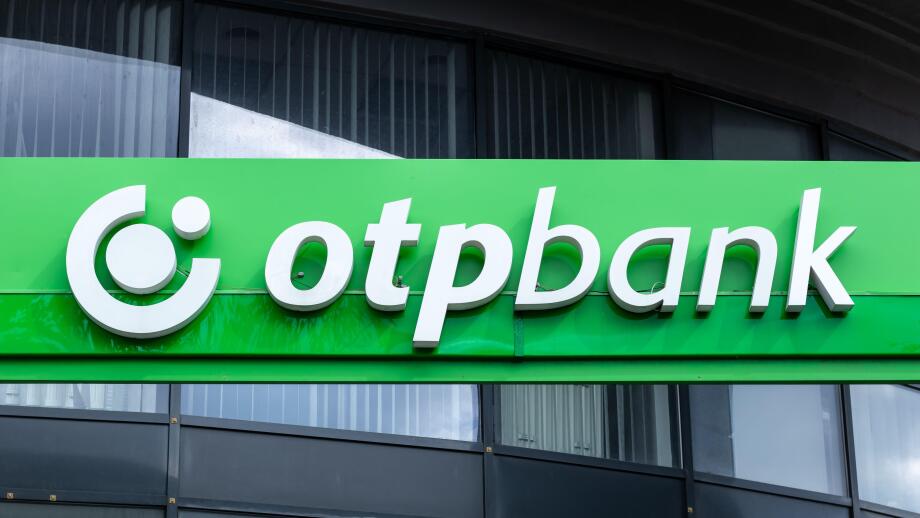 Kharkiv, Ukraine, August 31, 2020: Signboard otp bank, building facade. Illustrative editorial