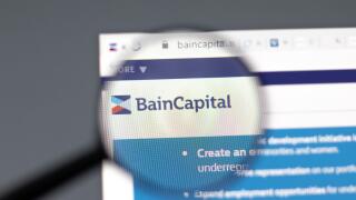 New York, USA - 15 February 2021: Bain Capital website in browser with company logo, Illustrative Editorial
