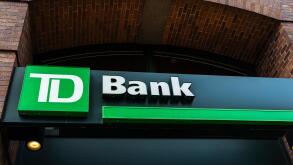 New York City, USA - August 2, 2018: Facade of a branch office of TD Bank (Toronto-Dominion Bank) in Manhattan, New York City, USA