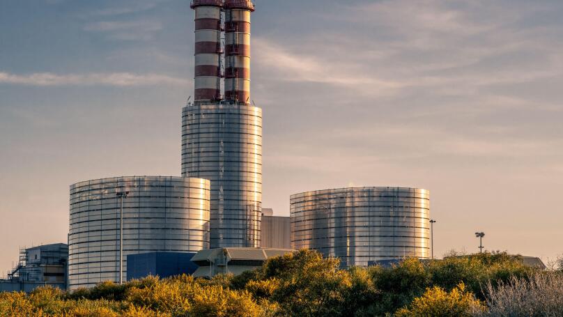 Power plant for the production of electricity powered by natural gas in Priolo Gargallo, province of Syracuse, Sicily, Italy