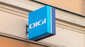 Debrecen, Hungary - June 11, 2022: Logo and sign of Digi Communications.