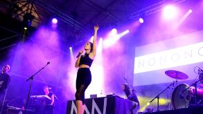 BARCELONA - SEP 23: Nonono (Swedish singer) performs at Barcelona Accio Musical (BAM) La Merce Festival.