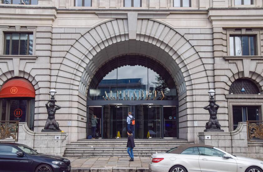 London, UK. 12th March 2023. Exterior view of Alphabeta Building in Finsbury Square, where the offices of Silicon Valley Bank UK are based, as fear of a financial crisis grows following the collapse of the tech lender.