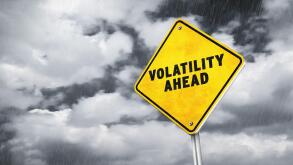 Volatility Ahead road sign warning