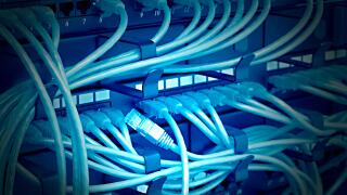 Patch Panel server rack with  cords