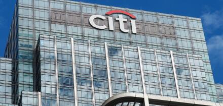 Citibank, Citigroup building in Canary Wharf, 25 Canada Square, London England United Kingdom UK
