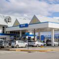 Motor vehicles refuel at a gas station, YPF, in Ushuaia, Argentina on Wednesday, November 15, 2023. Photo: David Rowland / One-Image.com