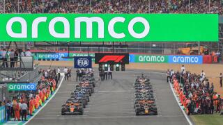 Start of race during the FORMULA 1 ARAMCO BRITISH GRAND PRIX 2023 at the Silverstone Circuit, Silverstone, United Kingdom on 9 July 2023