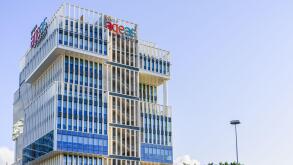 The modern architecture of the company building Ageas insurance in Lisbon, Portugal