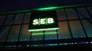 SEB bank head office in Solna, Stockholm, Sweden, during Sunday afternoon. Skandinaviska Enskilda Banken AB (abbreviated SEB, is a Swedish financial group for corporate customers, institutions and private individuals with headquarters in Stockholm.