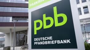Garching, Germany. 07th Mar, 2024. The logo of Deutsche Pfandbriefbank (pbb) can be seen at the company headquarters. Following a sharp fall in profits due to the crisis on the real estate markets, Deutsche Pfandbriefbank (pbb) surprisingly does not pay i