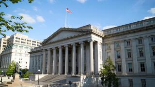 The treasury department building Washington DC USA