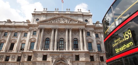 H M Treasury on Whitehall, Westminster, London, England, U.K.