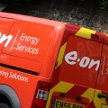 An E.on Energy Services van in a U.K. city.