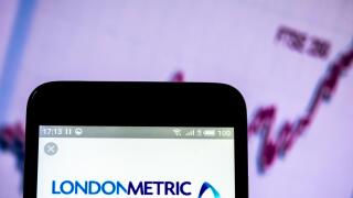 LondonMetric Property  plc company logo seen displayed on smart phone.