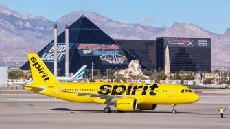 Spirit Airbus A320neo aircraft Las Vegas airport in the USA