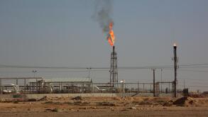 Natural gas production near Marmul, Oman, Arabian Peninsula, Middle East, Asia