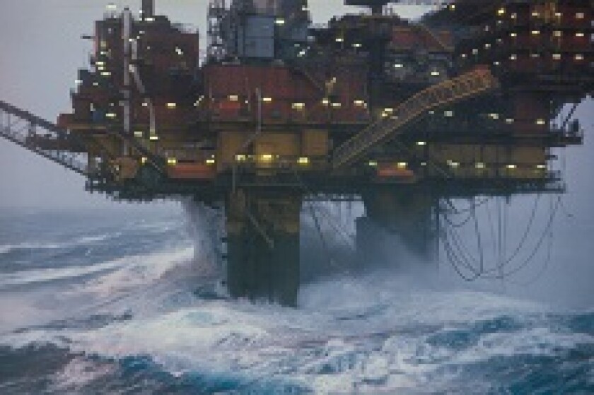 Oil rig in storm climate from Alamy 230x150