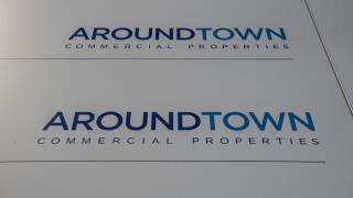 19 November 2019, Germany (German), Berlin: A lettering indicates the branch of the Luxembourg real estate group Aroundtown in the capital. Photo: Paul Zinken/dpa