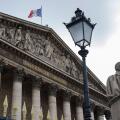 PARIS, FRANCE - The french national assembly (l'Assemblee nationale). Also called Palais Bourbon, French parliament.