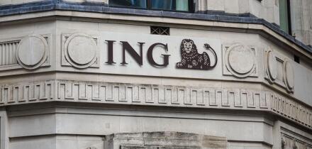 ING Bank branch on Moorgate in London, England, United Kingdom, UK