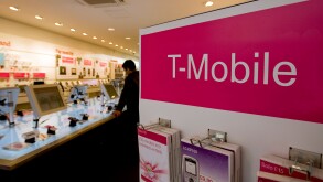 Internal shot of the T-mobile shop on Oxford Street, Central London