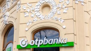 OTP Banka sign, Slovakia, Europe OTP Bank logo Hungarian bank