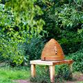 Wooden model bee hive in the grounds of Marble Hill House, Twickenham, London