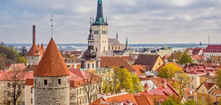 Rooftop Scene Tallinn Estonia