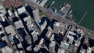 aerial photograph San Francisco financial district