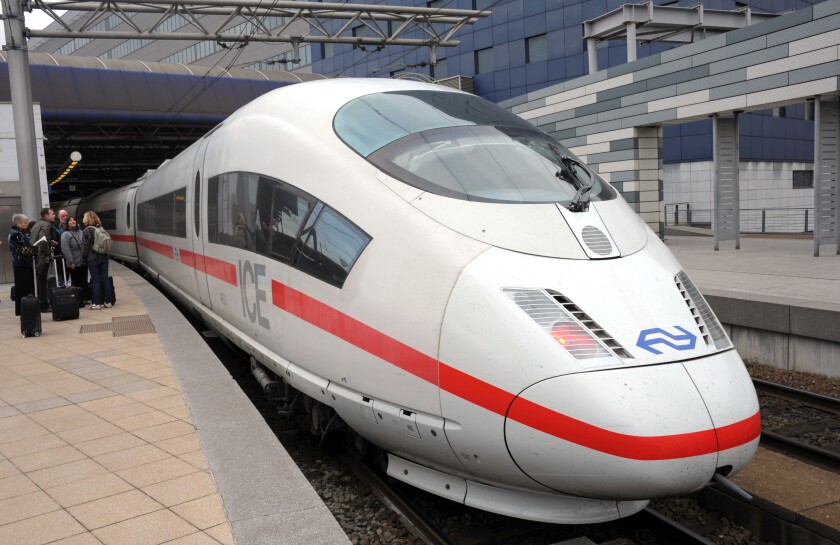 ICE train, German railways (Deutsche Bahn) ICE train