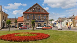 Siauliu Bankas, Nepriklausomybes aiksteje, Independence Square, Rokiskis, Panevezys County, Lithuania