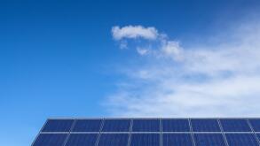 Low Angle View Of Solar Panels