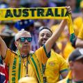 Seattle, USA. 19 June 2026. Australia fans  during the FIFA World Cup 2026 Group D match between USA and Australia at Lumen Field. Credit: John Carusi/Alamy Live News