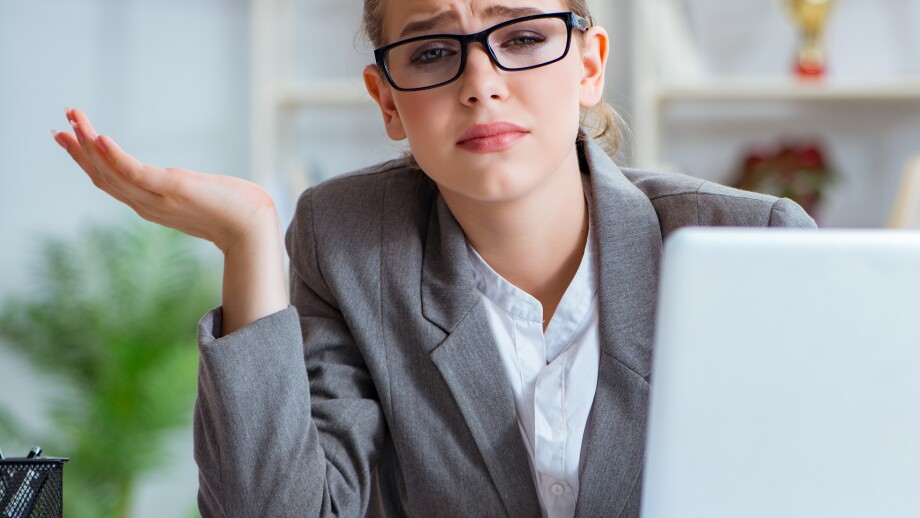 Young businesswoman accountant working in the office