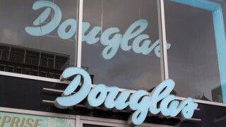 Amsterdam, Netherlands-december 26, 2015: Douglas Holding AG is a German perfume retailers, this branch is located in Amsterdam