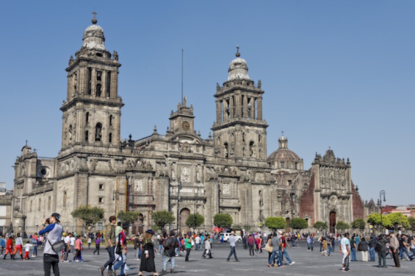 Mexico, Mexico City, cathedral, people, zocalo, LaTAm, 575