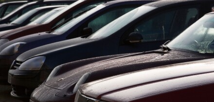 Cars parked in Oxford- Autumn morning. Image shot 2006. Exact date unknown.