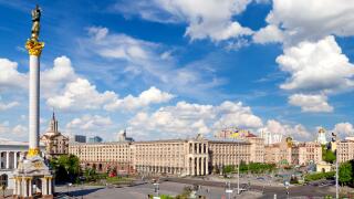 Central square of Kiev, Ukraine. Image shot 09/2013. Exact date unknown.