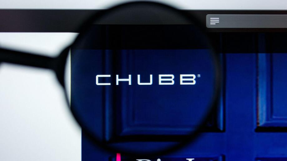 Los Angeles, California, USA - 12 June 2019: Illustrative Editorial of Chubb website homepage. Chubb logo visible on display screen