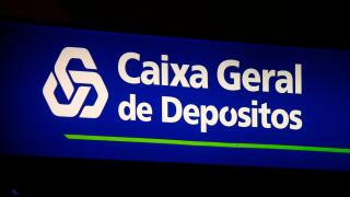 das Logo der Marke "Caixa Geral de Depositos", Lissabon, Portugal.